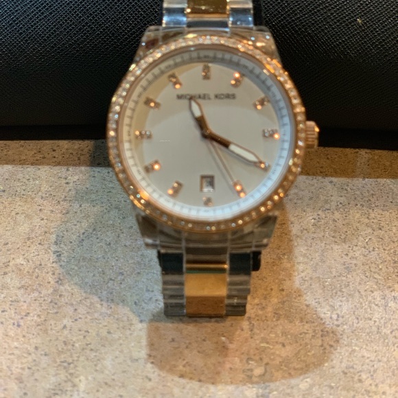 Michael Kor Acrylic and rose gold tone watch - Picture 2 of 6